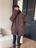 Abrigo Grueso Esponjoso de Cuello Redondo Estilo Coreano para Mujer 2024 Otoño e Invierno Nuevo Cárdigan Casual Holgado Top de Largo Medio