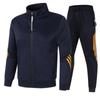 Conjunto Esportivo Masculino Primavera e Outono Camiseta com Capuz Air Layer + Calça de Moletom Conjunto de 2 Peças Fitness Corrida Roupa Esportiva