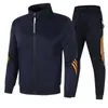 Processamento e Personalização de Conjuntos Esportivos Masculinos para Primavera e Outono Moletom com Capuz Air Layer + Calça Esportiva Conjunto de 2 Peças para Corrida