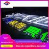 Fabricante Personalizado Led Aço Inoxidável Caracteres Luminosos Placa de Porta Caracteres Pintados em Metal Envolvido Placa de Loja Caracteres Luminosos