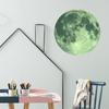 Pegatinas de pared de luna grande luminosa de 40 cm para decoración de habitación infantil, color original, luz verde, fluorescente