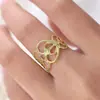 Anillo abierto de moda retro anillo irregular hueco diseño de viento frío sentido de diseño tendencia de moda joyería abierta