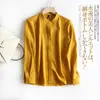 Camisa Blanca 2026 Primavera/Verano Nuevo Estilo Color Sólido Ropa de Oficina Ol Holgada Cómoda Camisa Casual de Moda de Manga Larga con Efecto de Caída