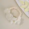 Diadema elástica suave transfronteriza europea y americana para bebé, accesorio para el cabello de banda delgada transpirable con flor de lazo para bebé