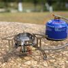 Utensilios de cocina para exteriores plegables con encendido electrónico cabezal de estufa a prueba de viento estufa de camping estufa de gas portátil dividida para picnic