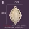 Talla en madera de Dongyang madera maciza aplique decorativo estilo europeo marco de espejo de puerta nicho ovalado floral fondo de placa de puerta pieza de madera decorativa talla en relieve
