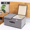 Caixa de Armazenamento Shuimufang Tecido Algodão Linho Caixa Organizadora Roupa Íntima Caixa de Armazenamento para Casa Guarda-Roupa Grande Caixa Dobrável para Roupas
