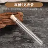 Tubo de incenso de vidro transparente espesso tubo de incenso de águila sândalo de alta qualidade sem cheiro barril de incenso plugue de pinho de madeira maciça caixa de presente