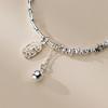 Pulsera de plata de ley Nalan S925 con diseño de seguridad de campana de plata rota de bambú estilo chino S6952
