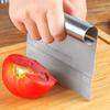 Cortador de fideos especial transfronterizo Raspador de freidora Pizza Pan al vapor Herramienta para hornear pan Rebanador Raspador de acero inoxidable