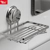 Estante de Baño Caja de Jabón sin Perforaciones Colgante de Pared Drenaje de Baño Caja de Jabón Cocina Acero Inoxidable Estante de Almacenamiento