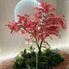 Árvore de Bordo Simulada Árvore de Bordo Falsa Grande Shopping Center Hotel Plantas Verdes Árvore Falsa Decoração Desejando Interior Exterior Paisagismo Árvore de Bordo Vermelha