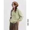 Diseño Otoño e Invierno Estilo Académico Bordado Cuello Redondo Cárdigan de Punto Estilo Coreano Perezoso Suelto Chaqueta Suéter Corta para Mujer
