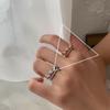 Anillo de plata esterlina 925 para mujer, moda personalidad, cola de pez, dedo índice, anillo ajustable, celebridad de internet, estilo frío, estilo japonés, moda de lujo ligero