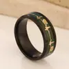 Anillo Luminoso de Acero de Titanio en Forma de Corazón, Anillo de Electrocardiograma, Joyería de Mano de Moda de Nicho, Venta al por Mayor