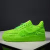 Zapatos Deportivos Casuales Populares Transfronterizos para Hombre Color Verde Fluorescente Primavera Aj Escama de Dragón Air Force One Zapatillas con Suela Gruesa