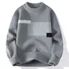 Envío transfronterizo disponible Suéter de punto de cuello redondo para hombre Invierno 2025 para estudiantes y adolescentes Ropa casual
