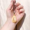 Colar Mão de Ouro de Areia Antiga Estilo Nacional Bênção Guanyin Banhado a Ouro Masculino e Feminino Estilo Antigo Joia de Imitação de Ouro Pingente Versátil Live Hot