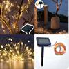 Luces solares de cadena para Navidad, luces de alambre de cobre para patio, luces de camping, luces solares de alambre de cobre, luces al por mayor
