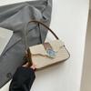 Bolsa de ombro com estampa de nicho, estilosa e versátil, nova primavera 2025, bolsa de ombro grande, bolsa quadrada pequena e elegante para mulheres