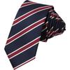Gravata Masculina Listrada Formal Negócios Profissional Black Tie Azul Equipe Casamento Noivo Vermelha 6cm