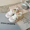 Zapatos Deportivos de Malla Individual para Niñas 2026 Verano con Cordones, Zapatos Deportivos, Zapatos de Papá, Zapatos para Niños con Suelas Cubiertas, Nuevos Zapatos de Moda para Niños Pequeños