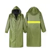 Impermeable Largo de una Pieza para Motocicleta y Bicicleta Eléctrica, Impermeable Grueso para Exteriores Todo en Uno a Prueba de Lluvia para Adultos con Capucha