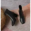 Botas de Cano Curto Salto Alto Botas Curtas Femininas Baixas Outono Inverno Branco 2026 Botas Emagrecedoras Pequenas Tamanho Plus Novo Salto Grosso Elástico Estilo Coreano