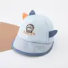 Chapéu de Bebê Qiunan Verão Fino Fofo Gato Bico de Pato Chapéu de Sol Rede Chapéu de Sol Proteção Solar para Meninas