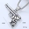 Europa y Estados Unidos serie oscura transfronteriza motocicleta serie Cabeza de Fantasma estilo punk hip hop dominante moda collar para hombre titanio acero al por mayor