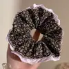 2026 Novo Estilo Estilo Floresta Elástico Alto Prendedor de Cabelo com Laço Preguiçoso, Corda de Cabelo para Rabo de Cavalo em Tecido de Renda para Mulheres