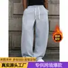 Calça esportiva casual masculina Amazon, forrada com fleece, tamanho europeu, para outono e inverno, corte reto solto, calça esportiva versátil de malha