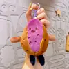 Pingente de Batata Doce Assada Fofo Pelúcia Desenho Animado Charme de Bolsa Chaveiro Pequeno Presente Boneca Venda por Atacado