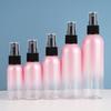 Botella de spray personalizada de 30 ml 50 ml 100 ml, regadera pequeña, subenvasado de maquillaje y perfume, botella de spray de plástico PET desinfectante