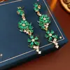 Brincos de Franja Florais Vintage Usados com Cravação de Diamantes para Mulheres, Brincos de Luxo Leve e de Alta Qualidade, Brincos Modernos, Requintados e Versáteis