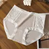 Bragas de Encaje de Doble Cara Pure Desire para Mujer, Lujo Ligero de Cintura Media Transpirables de Seda con Refuerzo Antibacteriano, Tangas Jacquard sin Costuras