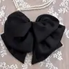 Presilha de Cetim Francês com Laço e Botão de Flor para Rabo de Cavalo Volumoso Feminino, Presilha para Nuca de Cabelo de Alta Qualidade e Elegante