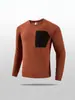 Sudadera Deportiva de Manga Larga con Cuello Redondo para Hombre, Secado Rápido, Transpirable, Top Casual para Fitness al Aire Libre, Antibacteriana, Absorbe el Sudor, Tejido Elástico