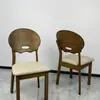Cadeira de Madeira Maciça Cadeira de Jantar Cadeira para Mesa de Jantar em Casa Cadeira com Encosto Estofado Estilo Meio do Século Cadeira de Jantar Estilo Chinês Cadeira de Lazer Banco