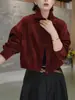 Elegante sobrecamisa de manga larga para mujer, nueva moda otoño 2026, elegante y estiliza la figura, top versátil y de alta gama