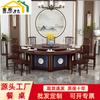 Mesa mediana y grande nueva china para hotel mesa redonda grande giratoria eléctrica para varias personas mesa de restaurante caja madera maciza plato giratorio mesa para hot pot