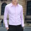 Camisa blanca de otoño para hombre, camisa informal de negocios de manga larga, camisa de pueblo negra para jóvenes, ropa de trabajo de moda de estilo coreano, camisa profesional fina para verano