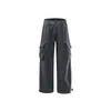 Pantalones Cargo de Moda Versátiles con Múltiples Bolsillos Estilo Retro Americano para Hombre Resistentes al Desgaste para Exteriores Talla Grande Ropa Deportiva Rectos Sueltos Largos