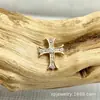 Pendientes de Cruz Vintage Astmf-13 de Aleación de Titanio Color Dorado Incrustados de Diamantes G23 Titanio Rosca Interna Zirconio Piercing de Labio