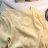 Cardigã feminino fino de tricô, novo estilo outono, gola redonda, top curto justo, jaqueta de seda gelada