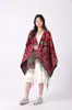 Manto Estilo Étnico Xizang Exótico Roupa de Exterior com Capuz Sichuan Ocidental Dali Xinjiang Yunnan Vestir Shawl de Viagem para Pastagem