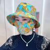 Novo Chapéu Integrado com Viseira Protetora Facial Proteção Completa Chapéu para Colheita de Chá Proteção Solar de Verão Proteção contra Vento Proteção do Pescoço Tendência Outdoor