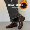 Botas Martin~Estilo francês simples bico quadrado salto médio cano curto botas finas moda retrô casual versátil zíper traseiro botinhas.