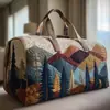 2026 Novo Modelo Transfronteiriço Estilo Pintura a Óleo Série 1 Curta Distância Portátil Acolchoada Bolsa de Viagem Multifuncional Esportiva Fitness