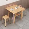 Catering Comercial Comida Rápida Restaurante Combinación de Mesa y Silla Comedor Fideos Desayuno Restaurante Mesa de Comedor Económica Mesa Rectangular para 4